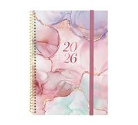Finocam Trendy Design Collection - Agenda annuel 2026 à spirale 2026 avec couverture en polypropylène Trendy Design Collection - Goldy - Catalan