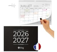 Finoly Calendrier Magnétique Réfrigérateur de Juillet 2026 à Décembre 2027 en Anglais (18 Mois) A4 | Calendrier Réfrigérateur 2026 Mensuel avec Aimant | Almanach Magnétique avec Adhérence Forte