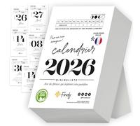 Finoly Ephemeride 2026 Jan 26 Déc 26 (12 Mois) | Calendrier de Bureau 2026 pour Calme & Motivation | Calendrier Citation Positive 365 Jours Inspiration, Exercices & Citations 13,5x9,5 cm