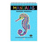 Finoly Mandala Enfant | Coloriage Mandala Enfant avec 30 Dessins | Coloriage Mandala Animaux | Livre Coloriage Mandala | Mandala à Colorier Enfant | Format A4 | Papier Premium | Reliure Spirale (Jour)