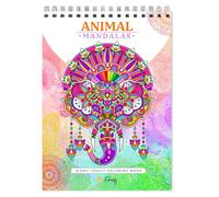 Finoly Mandalas a Colorier Adulte Animaux | Coloriage Mandala Adulte Anti Stress A4 | Cahier de Coloriage Mandala Papier Premium | Livre Coloriage Adulte Mandala Reliure Spiral (Jour)