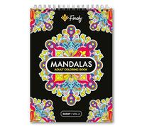 Finoly Mandalas a Colorier Adulte | Mandala Adulte Anti Stress avec 30 Illustrations Originales | Cahier de Coloriage Mandala | Livre de Coloriage Adulte Mandala | Reliure Spirale | Vol 2 (Nuit)