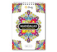 Finoly Mandalas a Colorier Adulte | Mandala Adulte Anti Stress avec 30 Illustrations Originales | Cahier de Coloriage Mandala | Livre de Coloriage Adulte Mandala | Reliure Spirale | Vol 2 (Jour)