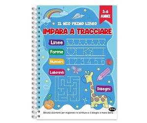 Finoly Mon premier livre graphomotricité - Enfants de 3 à 6 ans - Cahier Traits et Pré-écriture - Apprendre les activités et les exercices Lignes Formes Nombres Labyrinthes Dessins (En Italien)