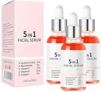 Finones Skin Vitamin Serum, 5 in 1 Anti Wrinkle Firming Serum, Full Face and Body Serums,Nourishing and Hydrating, Lifting and Firming Essence, Reduce Fine Lines (3 pcs)
