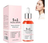 Finones Skin Vitamin Serum, 5 in 1 Anti Wrinkle Firming Serums,Wrinkle Lifting and Firming Essence with Hyaluronic Acid, Nourishing and Hydrating,Reduce Fine Lines (30ml, 1pcs)