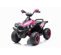 FINOOS Quad Electric Enfants 12V Python Voiture Electrique Enfants lumières LED, Batterie: 12V 10Ah, Roues Souples en EVA, siège en Cuir pour Les Enfants de 2 à 4 Ans (Rose)