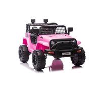 FINOOS Voiture Electrique Enfànt 12v, avec télécommande à 2,4 GHz, 2 x Moteur 12V 35W, 2-Portes,1 à 4 Ans (Rose)