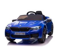 FINOOS Voiture électrique Enfant B.M.W M5 24V, avec télécommande 2.4Ghz, 1-6 Ans (Bleu)