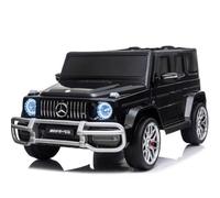 FINOOS Voiture électrique pour enfant 2 places Mercedes Benz G63 AMG - Double siège - avec télécommande - Siège en Roues Gomme -Noir