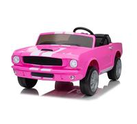 FINOOS Voiture électrique pour Enfants 2 Places Shelby GT350 24V avec 4x4, télécommande 2,4 GHz, klaxon, LED, Musique, démarrage progressif, 4 x 200W, pour Enfants de 1 à 5 Ans (Rosa)