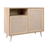 Finori Buffet Bali 01a Chêne Sonoma Et Impression De Canne Multicolore