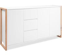 Finori Buffet Denver 3 Blanc/décor chêne artisanal 88 x 160 x 40 cm
