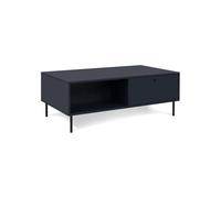 Table basse - CARACAS 55A - Bleu marine - 2 tiroirs, 2 niches - 110 x 40 x 60 cm