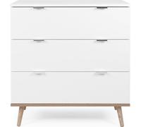 Finori Commode Göteborg 1 blanc et chêne Sonoma