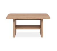 Finori Genf 55B Table basse - 1 étagère ouverte, bords arrondis, finition effet bois - L. 90 cm x H. 42 cm x P. 56 cm
