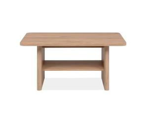 Finori Genf 55B Table basse - 1 étagère ouverte, bords arrondis, finition effet bois - L. 90 cm x H. 42 cm x P. 56 cm