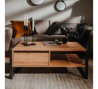 Finori Table basse Denver 55 Chêne artisanal et gris anthracite table de sofa