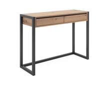 Finori Table Console Denver 44 Chêne Artisanal Et Gris Anthracite Multicolore