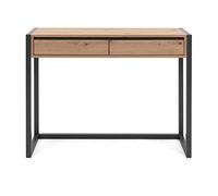 Finori Table Console Denver 44 Chêne Artisanal Et Gris Anthracite Multicolore