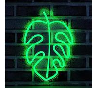 FINOTI enseigne néon LED Feuille Verte activités fête néons veilleuse fête noël pour Les Joueurs Chambre d'adolescent fête Bar Jeu Cadeau Unique Chambre Bar Chambre Art USB,A