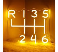 FINOTI Lumières néon pour moteur de voiture - Panneau néon LED - Modification de voiture - Panneau néon LED - Décoration murale pour bar, fête, club - Lampe d'ambiance lumineuse USB avec interrupteur,