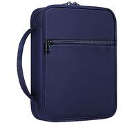 FINPAC Étui de protection de la Bible avec poignée et poche zippée pour Bible de taille standard, cadeau parfait pour maman, enfants, filles, femmes, Bleu marine