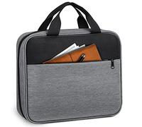 FINPAC Grande Couverture pour Bible, Sac à Main avec Fermeture Éclair et Poignée, Étui de protection pour Bible, cadeau parfait pour maman, enfants, filles, femmes, (Grau/Noir)