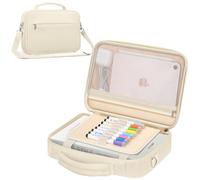 FINPAC Grande housse de Bible avec bandoulière, étui de transport pour livre d'église, sac de protection de la Bible avec emplacements pour stylos et poche à fermeture éclair, cadeau pour femme