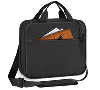 FINPAC Grande housse de protection pour bible - Avec poignée et poche zippée - Cadeau idéal pour homme, femme, père ou enfant - Noir