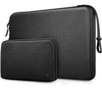 FINPAC Housse avec Pochette d'accessoires pour 13,6" MacBook Air M4/M3/M2 A3240 A3113 A2681 2025-2022, 14" Macbook Pro M4/M3/M2/M1 2024-2021, 13" Macbook Air/Pro 2016-2022, Anti-Choc Pochette Sacoche