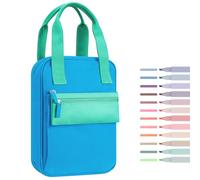 FINPAC Housse de protection de la Bible, sac fourre-tout résistant à l'eau, cadeau chrétien pour fournitures d'étude d'église, bleu