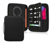 FINPAC Housse Rigide pour Tablette iPad Pro 12,9" 3ème/4ème génération 2018-2020, Organiseur électronique pour Microsoft Surface 12,3" Noir