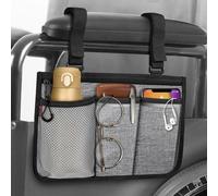FINPAC Sac de Rangement pour Fauteuils Roulants, Sac Fauteuil Roulant, Accoudoir à Suspendre Support de Stockage Sac avec bandes réfléchissantes pour marcheurs, scooters de mobilité, déambulateurs