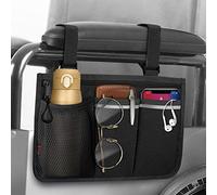 FINPAC Sac de Rangement pour Fauteuils Roulants, Sac Fauteuil Roulant, Accoudoir à Suspendre Support de Stockage Sac avec bandes réfléchissantes pour marcheurs, scooters de mobilité, déambulateurs