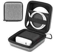 FINPAC Sac Électronique pour Souri et Chargeur de Macbook, Étui Rigide Antichoc Sac de Rangement pour Câble, Chargeur, Clé USB, Batterie, Disque Dur, Accessoires Multimédias, (Gris)