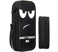 FINPAC Trousse Scolaire, Extensible Grande Capacité Trousse à Crayons Organiseur Sac à Crayons Trousse avec Poignée pour l'Office College, (Don't Touch)