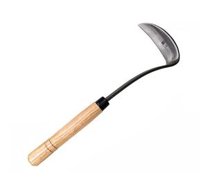 FINPAN Outil de jardin japonais- houe à main/faucille de sécurité est parfait pour le désherbage et la culture (faucille à col de serpent)