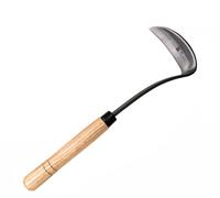 FINPAN Outil de jardin japonais - Houe à main/faucille de sécurité parfaite pour désherber et cultiver (faucille à col de serpent)