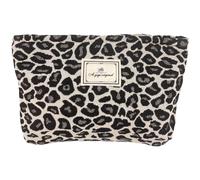 Finrray Trousse de maquillage camel avec fermeture éclair pour femmes et filles - Trousse de toilette de voyage - Cadeau idéal pour les amoureux des animaux, léopard