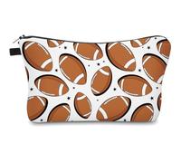 Finrray Trousse de maquillage de baseball, trousse de toilette, organisateur de voyage, cadeau pour amateurs de sport, motif ballon de football