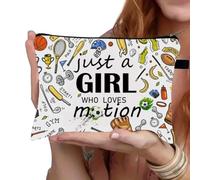 Finrray Trousse de maquillage de sport avec fermeture éclair, cadeau pour femmes et filles, mixte