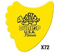 Fins Standard Yellow Pick 0.73mm Single From 72 / Plectrums