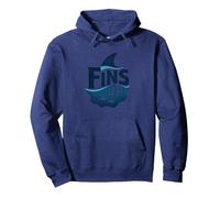 Fins Up: Ocean Adventure pour Les Amateurs de Requins Sweat à Capuche, Unisexe pour Adultes, Bleu Marine, XXL