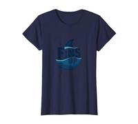 Fins Up: Ocean Adventure pour Les Amateurs de Requins T-Shirt, Femme, Bleu Marine, XXL
