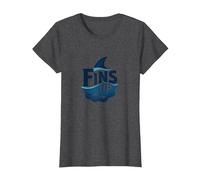 Fins Up: Ocean Adventure pour Les Amateurs de Requins T-Shirt, Femme, Chiné Foncé, XXL