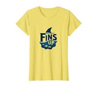 Fins Up: Ocean Adventure pour Les Amateurs de Requins T-Shirt, Femme, Citron, XXL