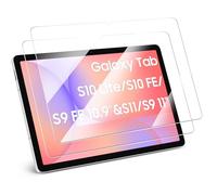 FINTIE 2 Pièces Verre Trempé pour Galaxy Tab S10 Lite/S10 FE/S9 FE 10.9"&Tab S11/S9/S8/S7 11", Film de Protection Fin et HD Clair Transparent, Dureté 9H, Haute Définition et Anti-rayure