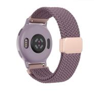 FINTIE 20mm Bracelet compatible avec Garmin Vivoactive 6/5/3, Forerunner 165/245/55, Garmin Venu/Venu 2 Plus/Venu Sq/Sq 2 - Bande de Remplacement Ajustable en Nylon Tissé, Orchidée