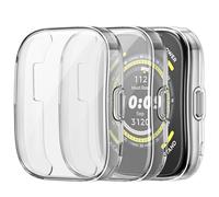 FINTIE 3 Pièces Coque Compatible avec Amazfit Bip 5, Protection Écran en TPU Souple